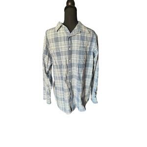 Cremieux Blue Flannel Long-Sleeve Shirt – Size XL